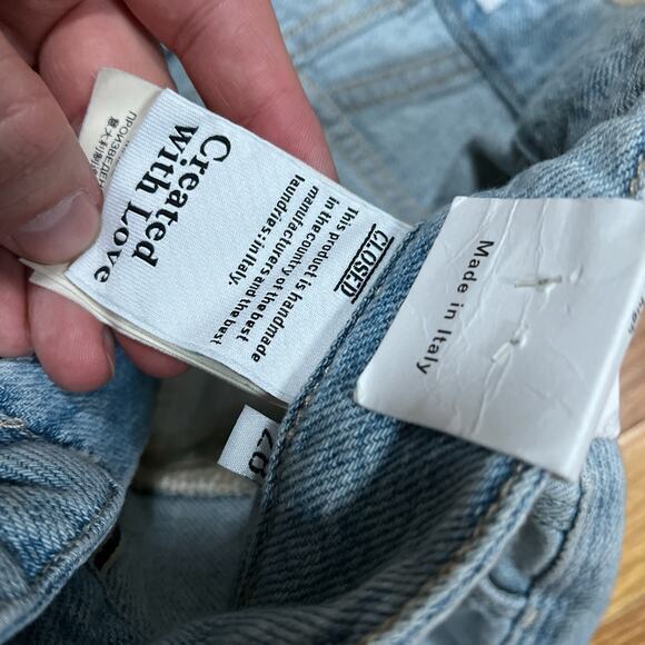 Closed Denim Relaxed Fit High Waist Light Wash NWT Denim Italy Made 28”x31” - Picture 9 of 12